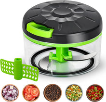 Load image into Gallery viewer, Hand Food Chopper with Pull String, Chopper for Vegetables, Fruits, Nuts, Meat, Spices, Onion, Multipurpose Mixer Blender (600ml)
