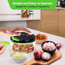 Load image into Gallery viewer, Hand Food Chopper with Pull String, Chopper for Vegetables, Fruits, Nuts, Meat, Spices, Onion, Multipurpose Mixer Blender (600ml)
