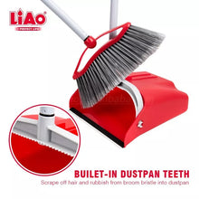 Load image into Gallery viewer, Long Handled Dustpan and Brush Set Broom Floor Sweeper Cleaning Wind Proof
