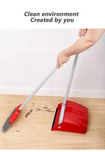 Load image into Gallery viewer, Long Handled Dustpan and Brush Set Broom Floor Sweeper Cleaning Wind Proof
