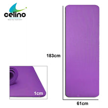 Load image into Gallery viewer, Yoga Mat Thick 10mm Non Slip NBR Carry Strap 183cm x 61cm Fitness Exercise Gym
