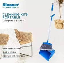 Load image into Gallery viewer, Long Handled Dustpan and Brush Set Broom Floor Sweeper Cleaning Heavy Duty
