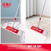 Load image into Gallery viewer, Extendable Flat Microfibre Floor Mop + Refill Kitchen Bathroom Cleaning Wet Dry
