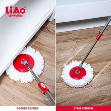 Load image into Gallery viewer, Microfibre Mop And Bucket Set Spin Foot Pedal Mop For Cleaning Floors Wood Tiles
