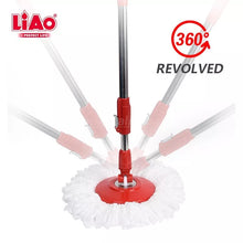 Load image into Gallery viewer, Spin Mop and Bucket Sets Microfiber Cleaning Floors Stainless Steel Handle
