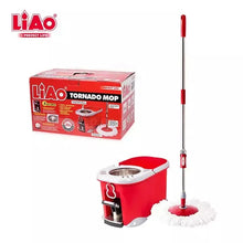 Load image into Gallery viewer, Microfibre Mop And Bucket Set Spin Foot Pedal Mop For Cleaning Floors Wood Tiles
