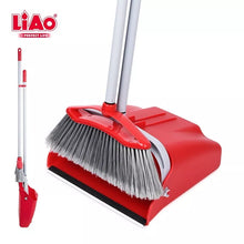 Load image into Gallery viewer, Long Handled Dustpan and Brush Set Broom Floor Sweeper Cleaning Wind Proof
