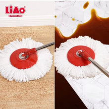 Load image into Gallery viewer, Spin Mop and Bucket Sets Microfiber Cleaning Floors Stainless Steel Handle
