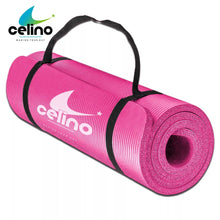 Load image into Gallery viewer, Yoga Mat Thick 10mm Non Slip NBR Carry Strap 183cm x 61cm Fitness Exercise Gym
