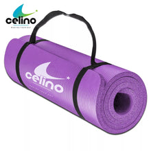 Load image into Gallery viewer, Yoga Mat Thick 10mm Non Slip NBR Carry Strap 183cm x 61cm Fitness Exercise Gym
