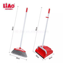 Load image into Gallery viewer, Long Handled Dustpan and Brush Set Broom Floor Sweeper Cleaning Wind Proof
