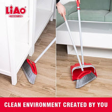 Load image into Gallery viewer, Long Handled Dustpan and Brush Set Broom Floor Sweeper Cleaning Wind Proof
