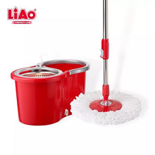 Load image into Gallery viewer, Spin Mop and Bucket Sets Microfiber Cleaning Floors Stainless Steel Handle
