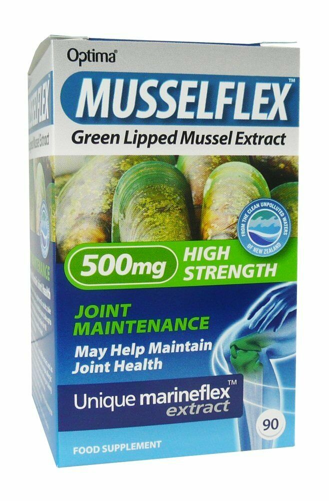 Musselflex Green Lipid Mussel Extract High Strength Joint Care 500mg 90 Tablets