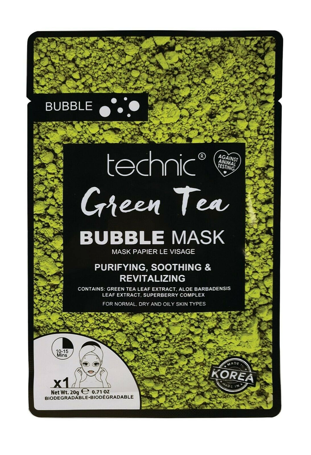 Technic - Green Tea Bubble Mask