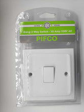 Load image into Gallery viewer, 5 x 1 Gang 2 Way Light Switch White Plastic 10A Wall Switch With Fixing Screws
