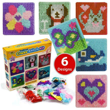 Load image into Gallery viewer, Craft Set Cross Stitch Kit Kids 6 Traditional Children Tapestry Sewing Kids Toy
