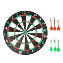 Load image into Gallery viewer, FULL SIZE 17&quot; DARTBOARD SET - 6 DARTS FUN FAMILY DART BOARD GAME ADULTS KIDS NEW
