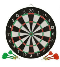 Load image into Gallery viewer, FULL SIZE 17&quot; DARTBOARD SET - 6 DARTS FUN FAMILY DART BOARD GAME ADULTS KIDS NEW
