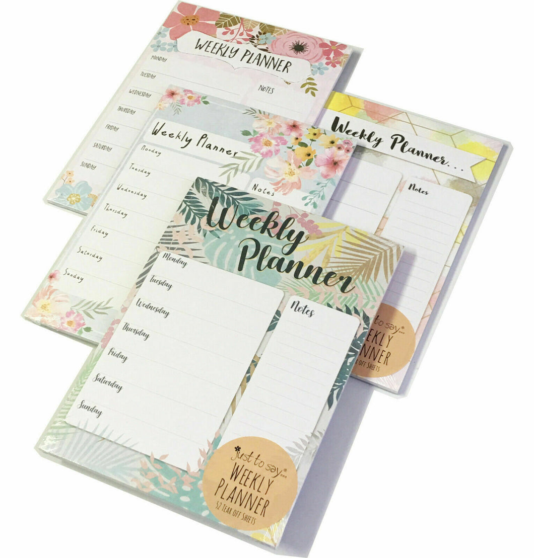 A4 Weekly Planner To Do List Desk Notepad Meal Plan Home Office Tear Off Sheets