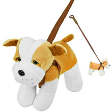 Load image into Gallery viewer, Standing Dogs on Lead Plush Medium Stuffed Teddy Soft Toy Kids Toddler Toy
