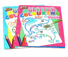 Load image into Gallery viewer, A4 Jumbo Glitter Colouring Book Travel Fun Activity Book Kids Children Art Craft
