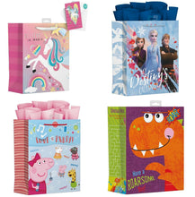 Load image into Gallery viewer, 3 x Large Birthday Gift Bags Wrapping Present Party Bag Peppa Pig, Frozen, Unicorn
