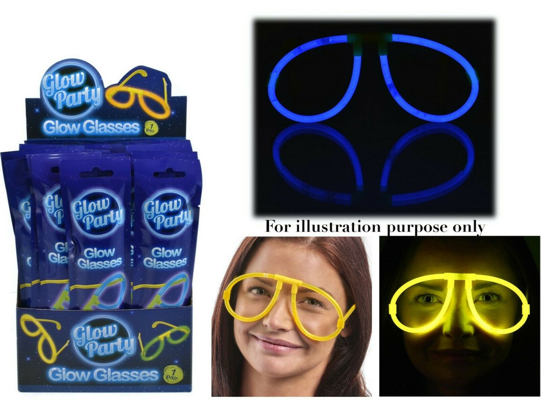 Neon Glow In The Dark Glasses Glowing Stick Disco Indoor Party Accessory