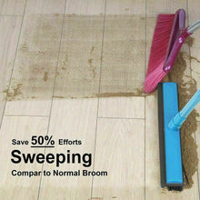 Load image into Gallery viewer, Rubber Broom Indoor Rubber Bristle Soft Sweeping Brush with Extending Handle UK
