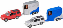 Load image into Gallery viewer, Teamsterz 4x4 Car With Horsebox Trailer Diecast Farm Toys Kids Children Xmas Gift
