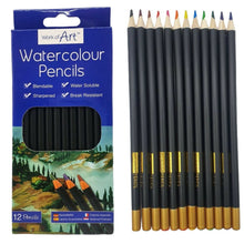 Load image into Gallery viewer, 12 Watercolour Artist Pencils For Drawing Painting Sketching Art Water Colour
