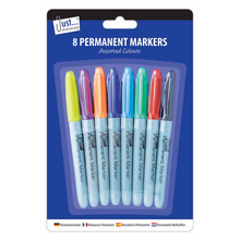 Load image into Gallery viewer, Permanent Markers Pens Coloured Pens Fine Point Tip - Pack of 8
