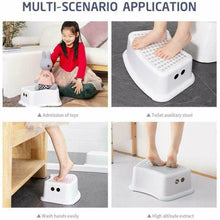 Load image into Gallery viewer, Kids Children Potty Training Anti-Slip Foot Step Stool Plastic Bathroom Kitchen
