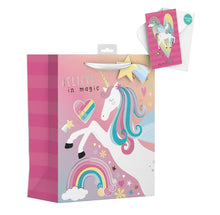 Load image into Gallery viewer, 3 x Large Birthday Gift Bags Wrapping Present Party Bag Peppa Pig, Frozen, Unicorn
