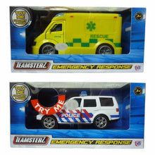 Load image into Gallery viewer, Teamsterz City Kids Emergency Vehicle Ambulance / Police Car Light &amp; Sound Toy
