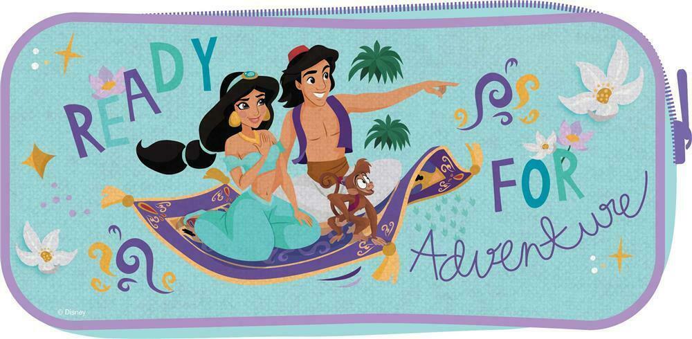 Disney Princess Jasmine Aladdin Zipped Pencil Case Boys Girls School Stationery