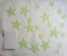 Load image into Gallery viewer, 24 Wall Glow In The Dark Moon+Stars Stickers Baby Kids Nursery Bed Room Ceiling
