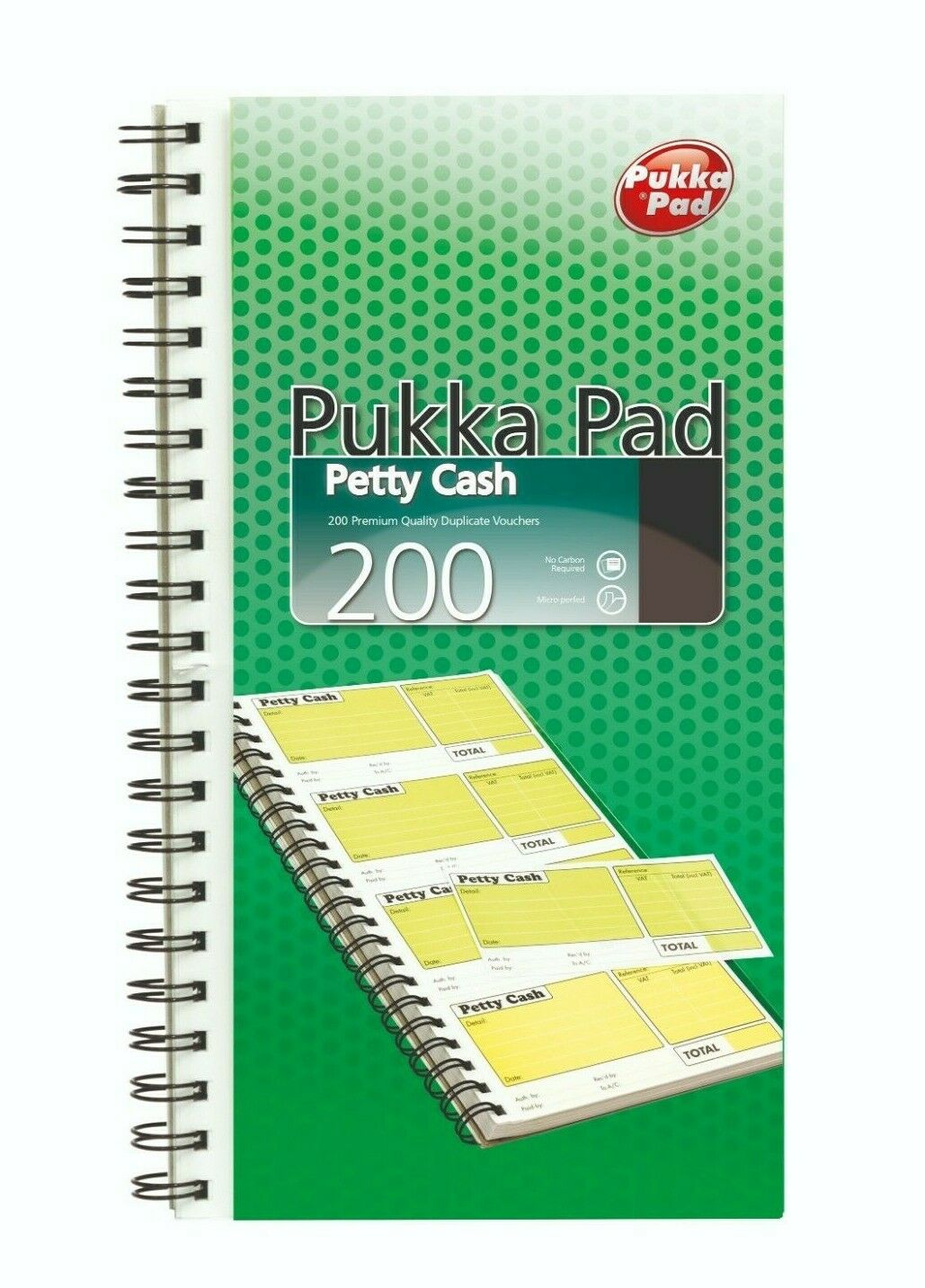 Pukka Pad 200 Petty Cash Voucher Wirebound NCR Carbonless Duplicate Book