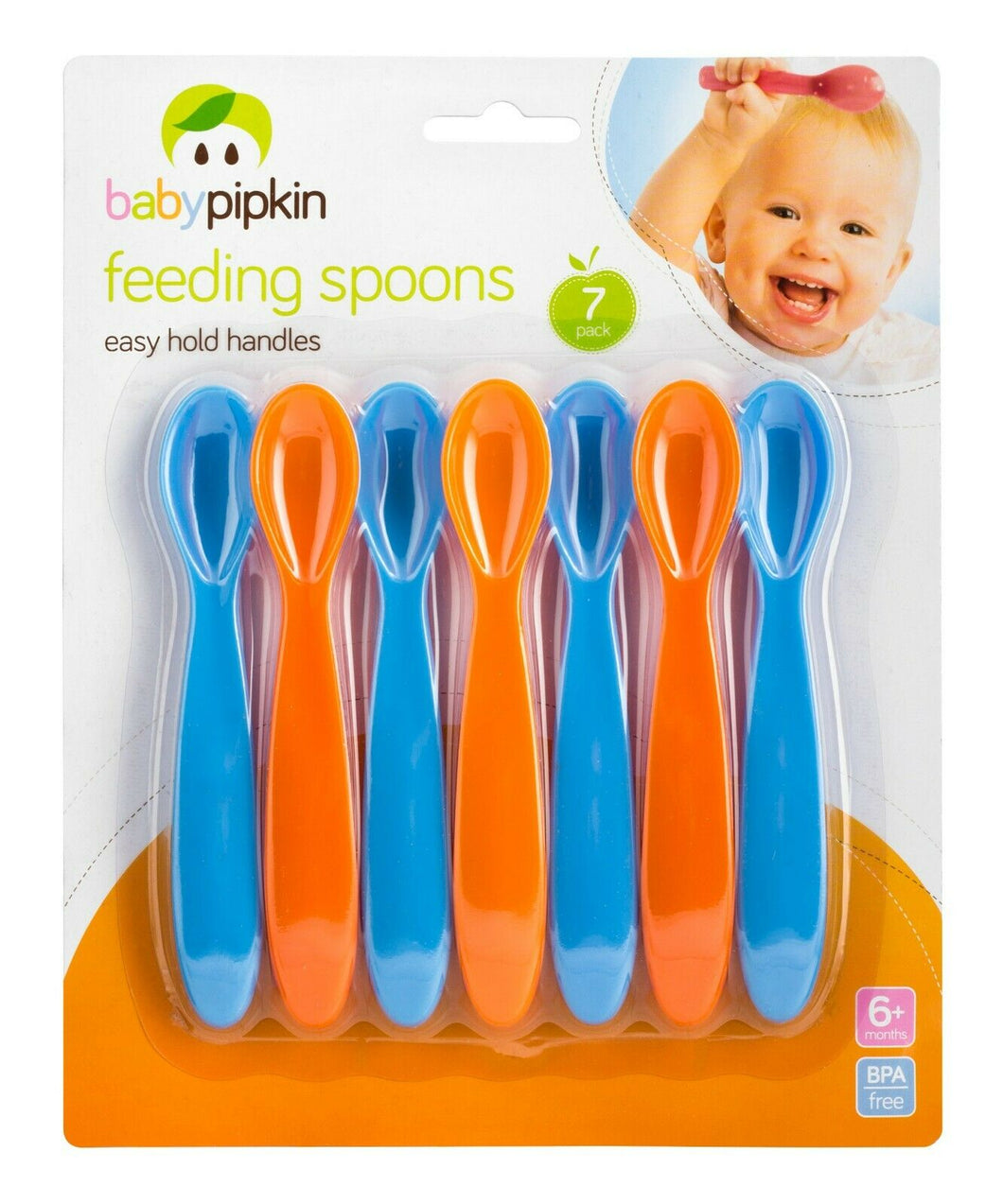 7pk Baby Feeding Weaning Spoons BPA Free Plastic Easy To Hold Toddler 6 Months+