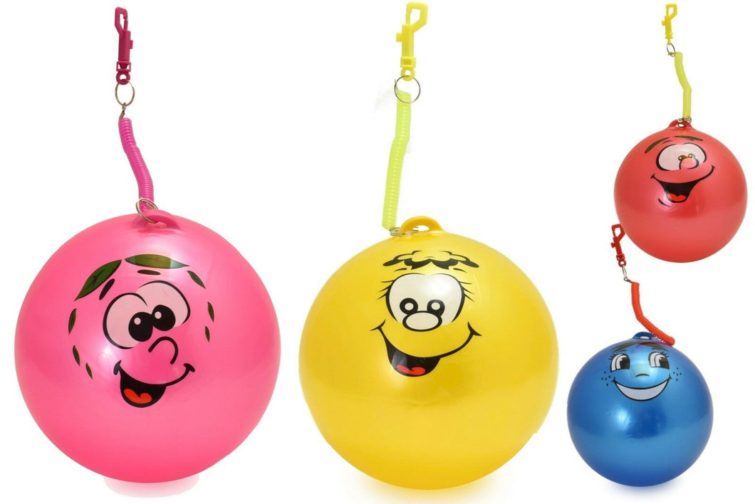 Inflatable Smiley Face Fruity Scented Smelly Ball With Keyring Kids Toy Party