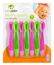 Load image into Gallery viewer, 7pk Baby Feeding Weaning Spoons BPA Free Plastic Easy To Hold Toddler 6 Months+
