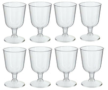 Load image into Gallery viewer, Set Of 8 Plastic Wine Glasses Clear Wedding Party BBQ Drinking Glass 115ml 3.8oz
