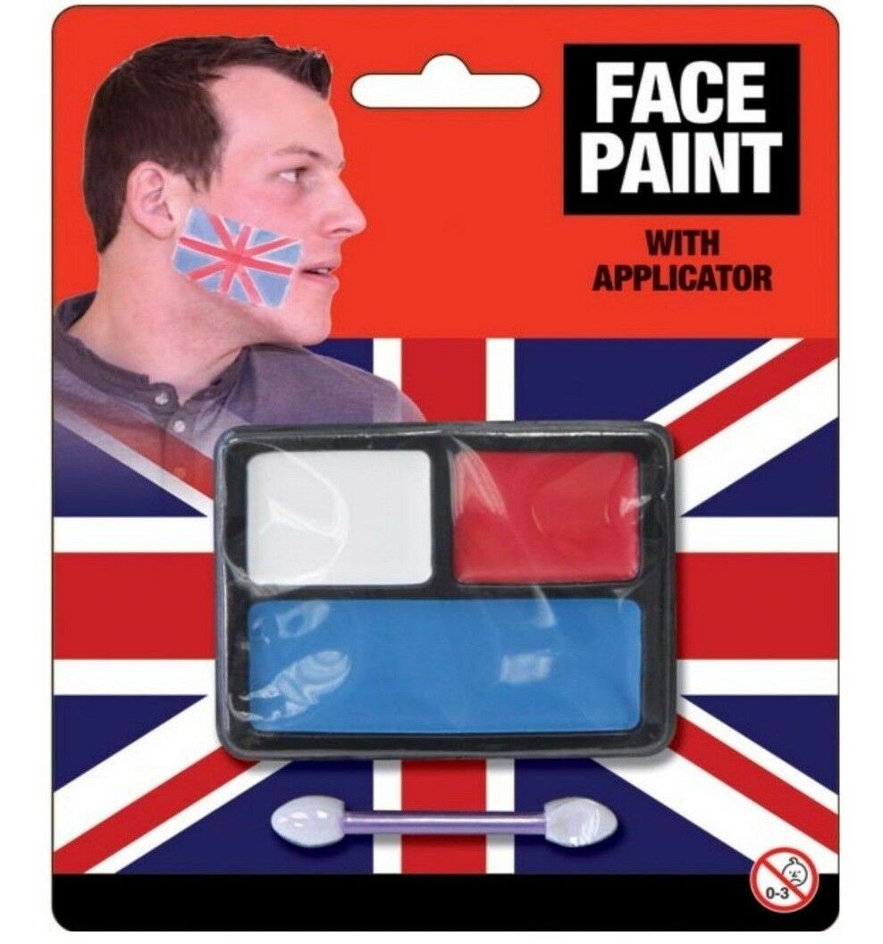 Union Jack Face Paint With Applicator Perfect For Diamond Jubilee St.Georges Day