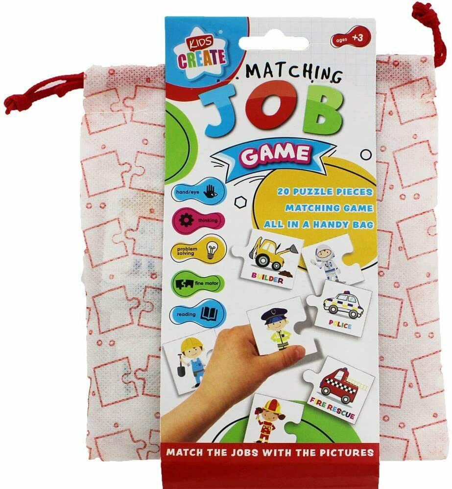 Matching Job Game With Pictures Pre School Educational Puzzle by Kids Create