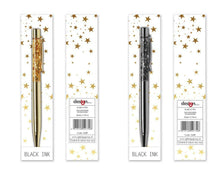 Load image into Gallery viewer, Metal Glitter Ballpoint Pen Black Ink School Office Stationery Writing Gift New
