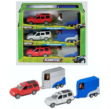 Load image into Gallery viewer, Teamsterz 4x4 Car With Horsebox Trailer Diecast Farm Toys Kids Children Xmas Gift
