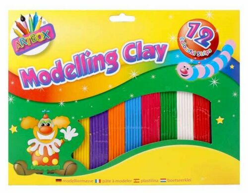 12 Strips Kids Modelling Clay Set Non Toxic Plasticine Art Craft Dough Mould New