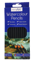 Load image into Gallery viewer, 12 Watercolour Artist Pencils For Drawing Painting Sketching Art Water Colour
