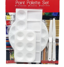 Load image into Gallery viewer, Paint Palette Set 3 Trays And Painting Knife Set Artist Children Colour Mixing
