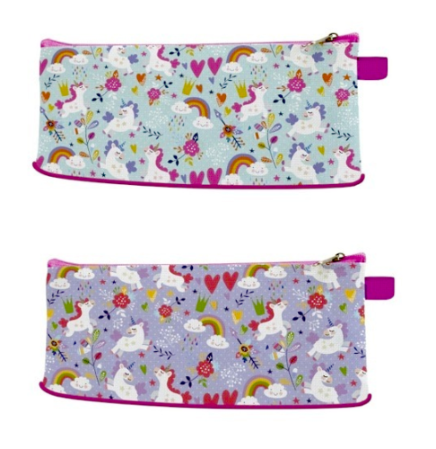 Unicorn Theme Girls Boys Pencil Case Children Kids School Zipped Case Pouch